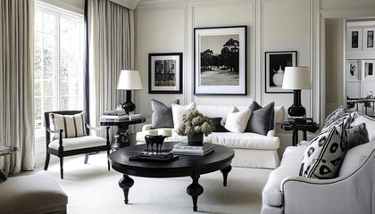 Fototapeta premium Minimalist and unique interior design in the house