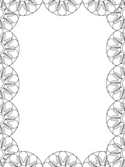 All these designs are hand-drawn and unique 
Flower Border is a Beautiful black and white illustration for adult coloring book,
This is a printable Beautiful Zentangle Coloring page for KDP Interior,