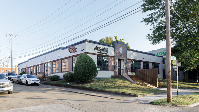 Knoxville, TN, USA-Sept. 22, 2024: Offices of SVN Wood Properties, a commercial properties management focusing in east Tennessee.