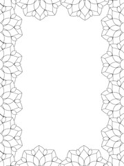 All these designs are hand-drawn and unique 
Flower Border is a Beautiful black and white illustration for adult coloring book,
This is a printable Beautiful Zentangle Coloring page for KDP Interior,