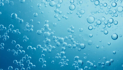 青のグラデーション、泡のテクスチャー背景