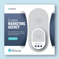 Digital marketing social media post web banner template	