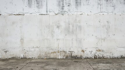 Obraz premium Empty Corner White Concrete Wall - a minimalist and contemporary visual. The clean lines and simplicity of the white concrete wall create a serene and uncluttered atmosphere.