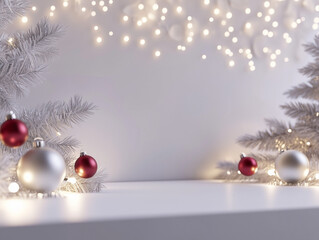 empty template with Christmas background