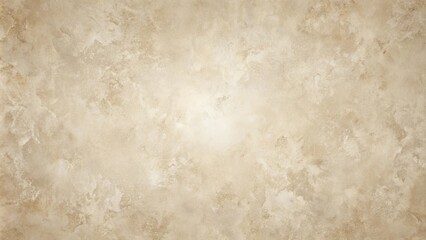 Obraz premium A soft, ethereal beige background with a gentle, diffused glow at the center, resembling an aged, weathered parchment, ideal for creating a vintage or rustic design aesthetic.