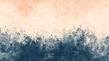 Abstract Watercolor Background with Blue and Peach Hues