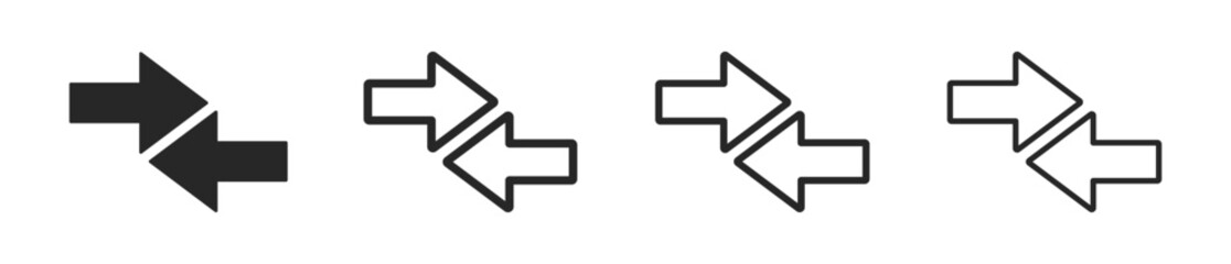 Data transfer arrows vector icon. Transfer data arrow signs