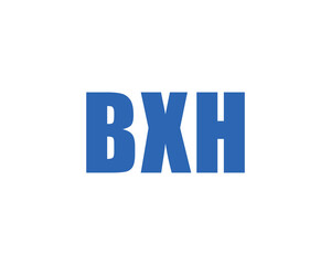 BXH logo design vector template. BXH