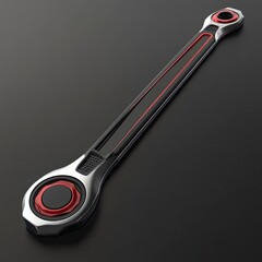 Sleek modern wrench design with red and silver accents