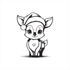 chibi reindeer christmas