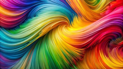 Naklejka premium Abstract Swirling Symphony of Vibrant Hues, Intertwining and Dancing in a Captivating Vortex of Color