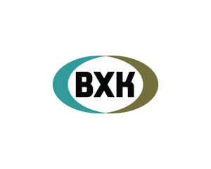 BXK logo design vector template. BXK