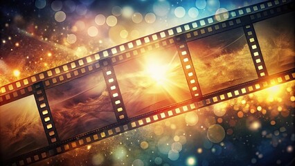 Obraz premium Designed film texture background light leak, film, texture, background, light leak, vintage, retro, abstract, colorful