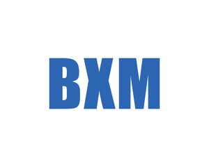 BXM logo design vector template. BXM