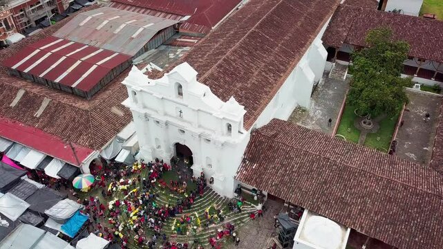 Church in the town of Chichicastenango. Guatemala.