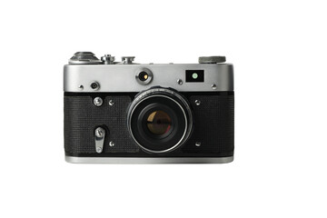 PNG, Retro camera isolated on white background