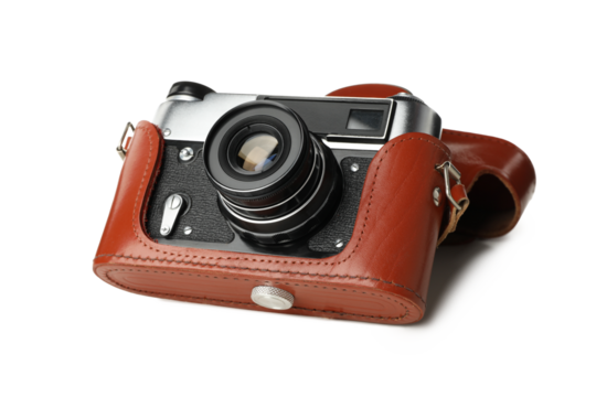 PNG, Retro camera isolated on white background