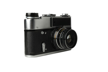 PNG, Retro camera isolated on white background