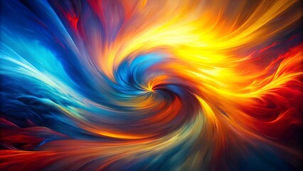 Fototapeta premium Abstract Whirlwind of Vivid Hues, a Symphony of Color and Form, Dancing in the Vortex of Artistic Expression
