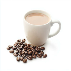 Fototapeta premium cup of coffee beans