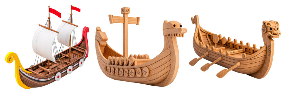 Intricate Wooden Viking Ships A Showcase of Maritime Craftsmanship and Design