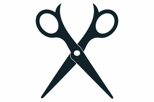 recommend clip art: Scissors silhouette icon vector illustration on white background.