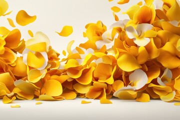 Stylized 3D Yellow Petals Background Illustration