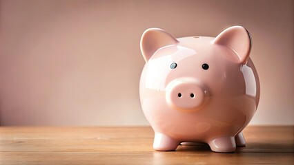 Close up of a light pink piggy bank on a background, piggy bank, saving, finance, money, investment