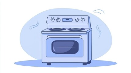 Obraz premium Modern Kitchen Stove with Clean Design