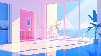 Fototapeta premium Cozy Plush Blanket on Inviting Bedroom Space