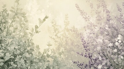 Dreamy Pastel Flowers in a Soft Fog