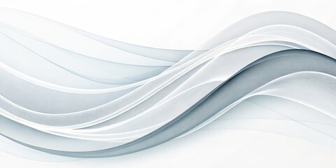 Fototapeta premium Abstract Grey and White Curved Lines Creating a Wavy and Flowing Design