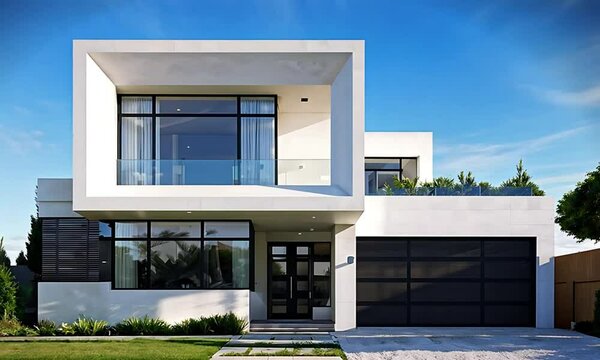 Spacious Modern House with Glass Windows