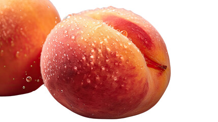 Fototapeta premium red apple with water drops on white background