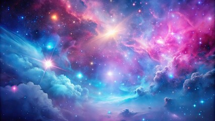 Abstract space background in pink and blue tones with ethereal and cosmic elements, pink, blue, abstract, space, background