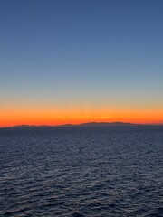 sunset in the sea