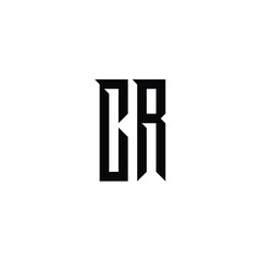 Obraz premium CR monogram logo design letter text name symbol monochrome logotype alphabet character simple logo