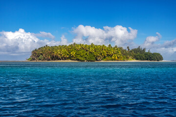 View of Remote Topical Paradise Eneko Island in the Marshall Islands