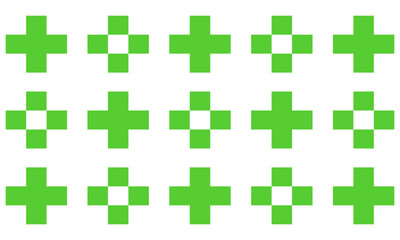 seamless green cross pattern Red Check Pattern