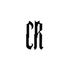 CR monogram logo design letter text name symbol monochrome logotype alphabet character simple logo