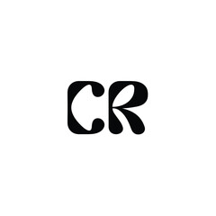 CR monogram logo design letter text name symbol monochrome logotype alphabet character simple logo