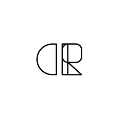 CR monogram logo design letter text name symbol monochrome logotype alphabet character simple logo