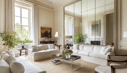Fototapeta premium Minimalist and unique interior design in the house