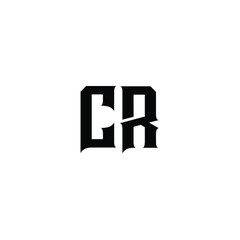 CR monogram logo design letter text name symbol monochrome logotype alphabet character simple logo