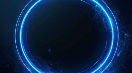 Naklejka premium Abstract Blue Neon Frames in Geometric