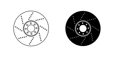 motorcycle brake disc icon set