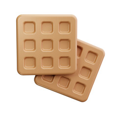 Waffle 3d Render Icons