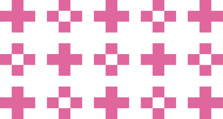seamless pink cross pattern Red Check Pattern