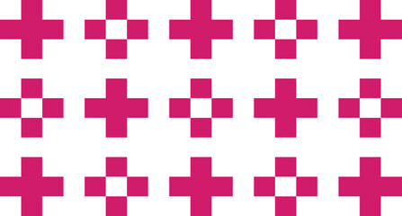 seamless pink cross pattern Red Check Pattern