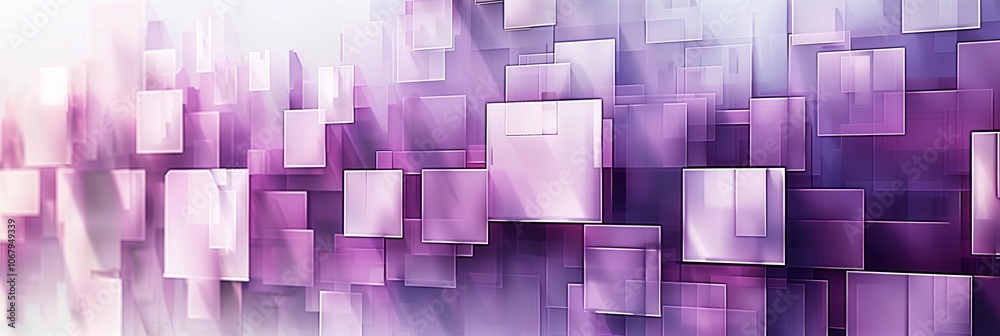 Aufkleber a background of overlapping squares in shades of purple and white, creating an abstract pattern with